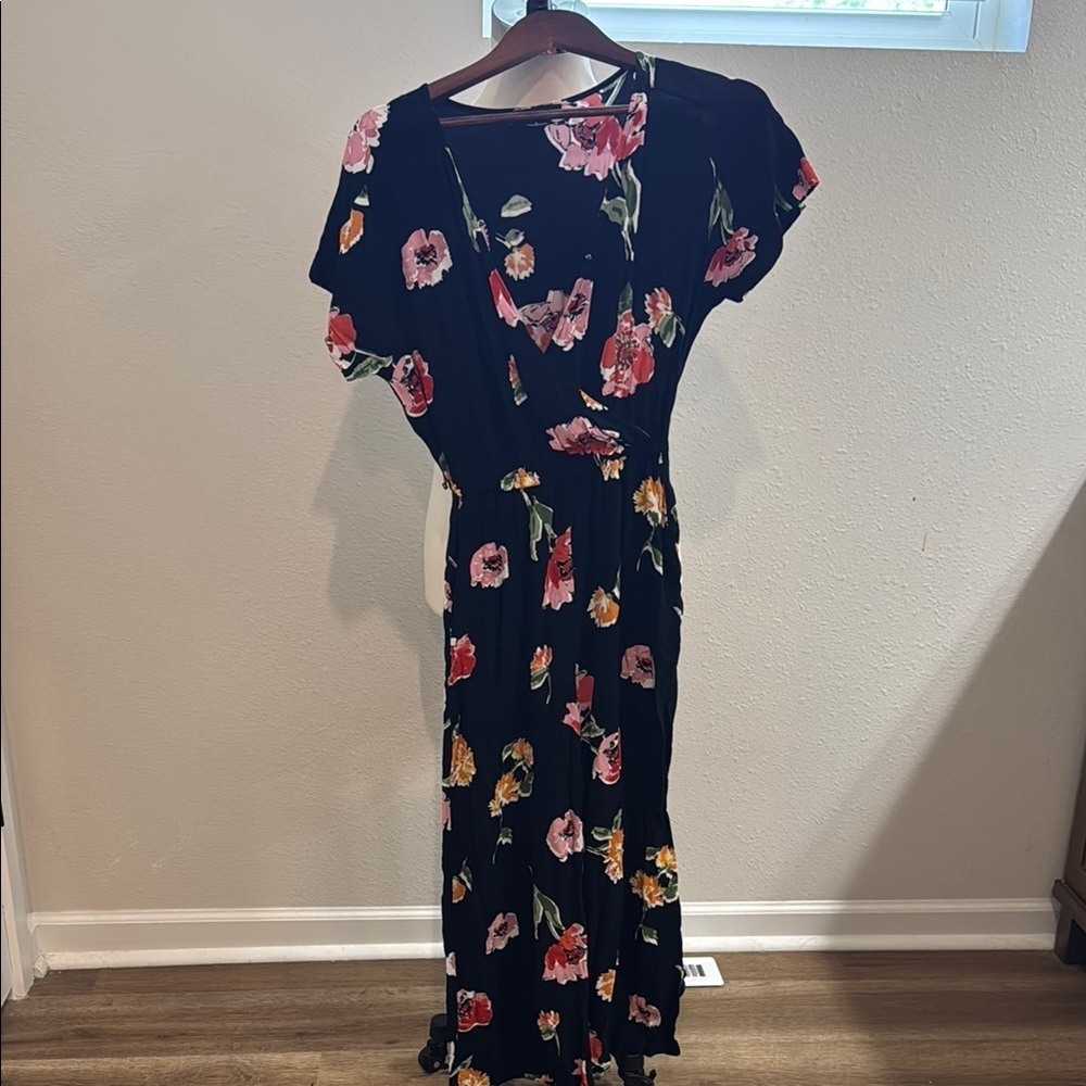 Sanctuary Pink and Orange Jumpsuit with Flutter Sleeves
